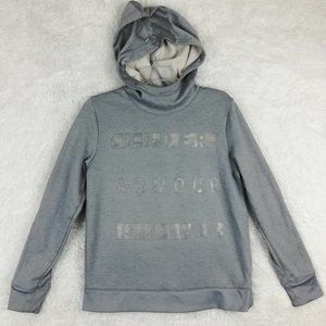 Under Armour Womens Hoodie‎ Sweatshirt Loose Cowl Neck Coldgear Gray Metallic S